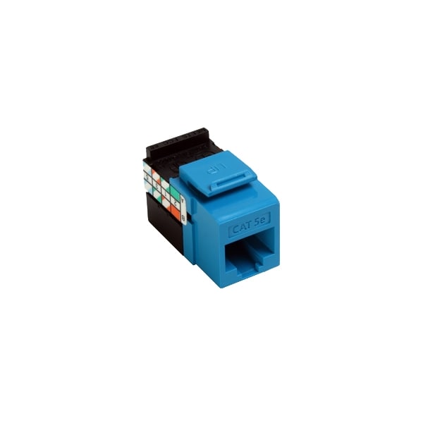 Leviton 1-Port Mod Jack 110 8W8P Utp, T568A/B Cat5E Quickport, Gigamax Blue 5G108-RL5 - main